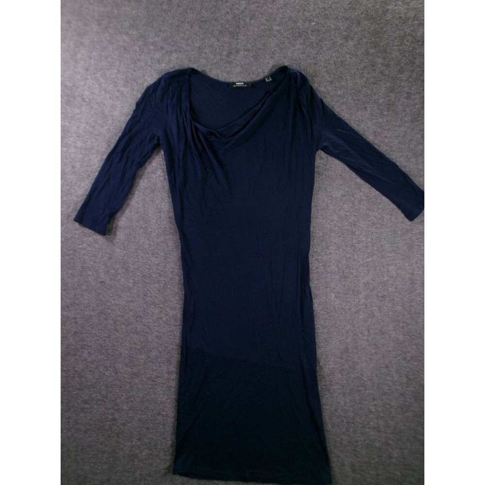 Mexx Dress Womens S Navy Long Sleeve Cowl Neck Midi Jersey Knit Stretch Casual